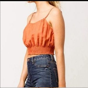 Burnt Orange Sky and Sparrow Cropped blouse